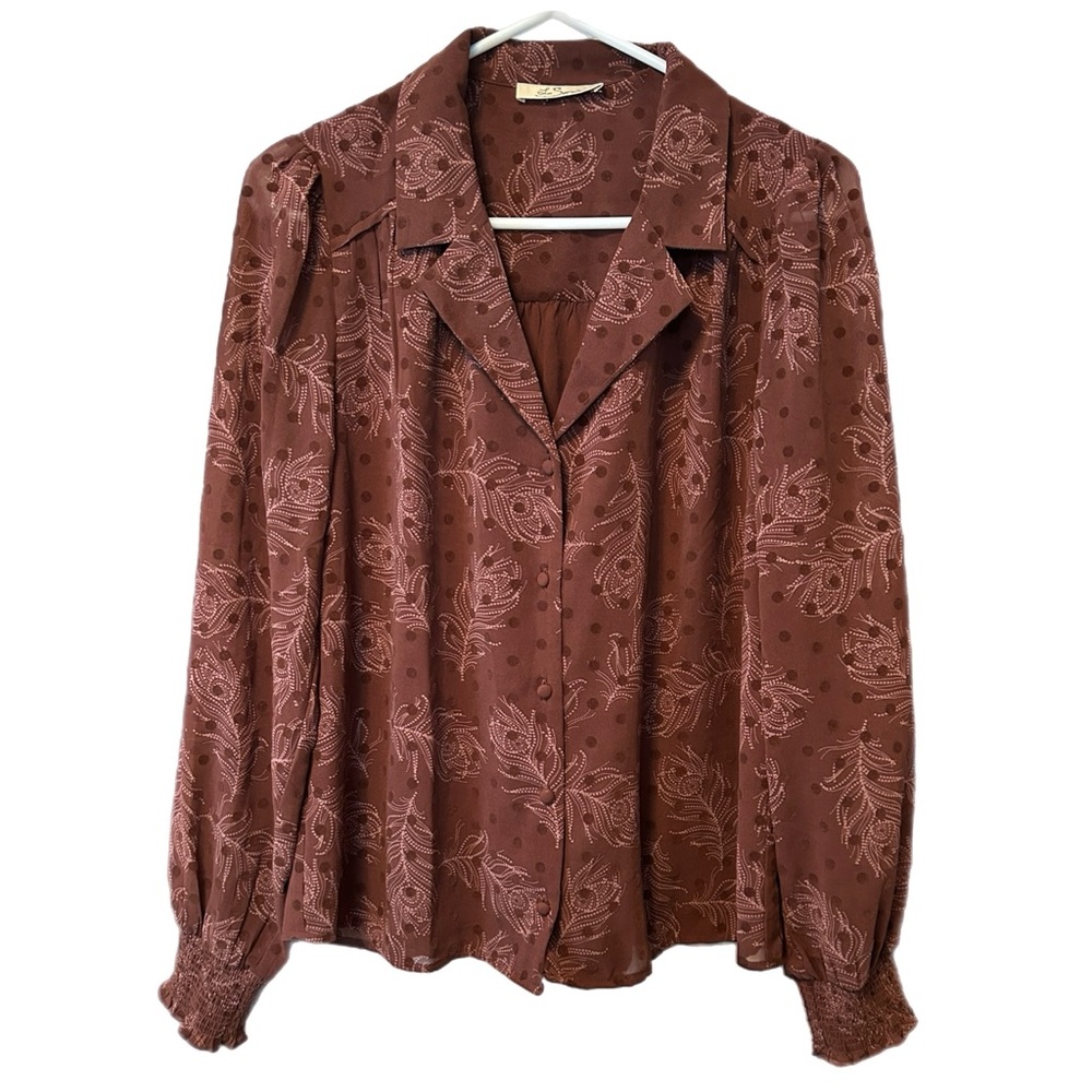 Women’s Brown button down Top